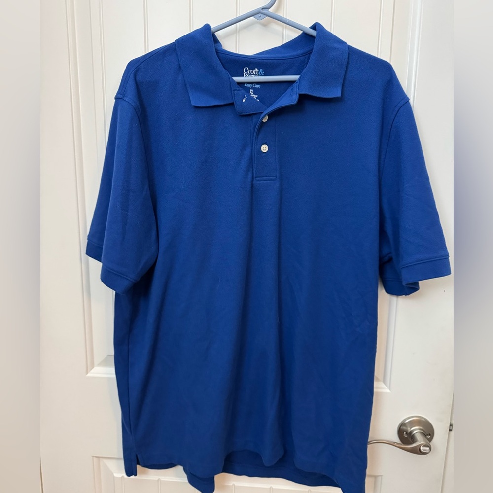 Croft & barrow  Men's Blue Polo Shirt size XL